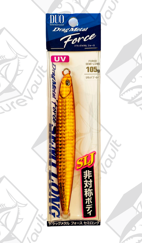 duo metal jig drag metal force semi long 105 grams uv red gold
