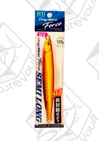 duo metal jig drag metal force semi long 125 grams uv red gold