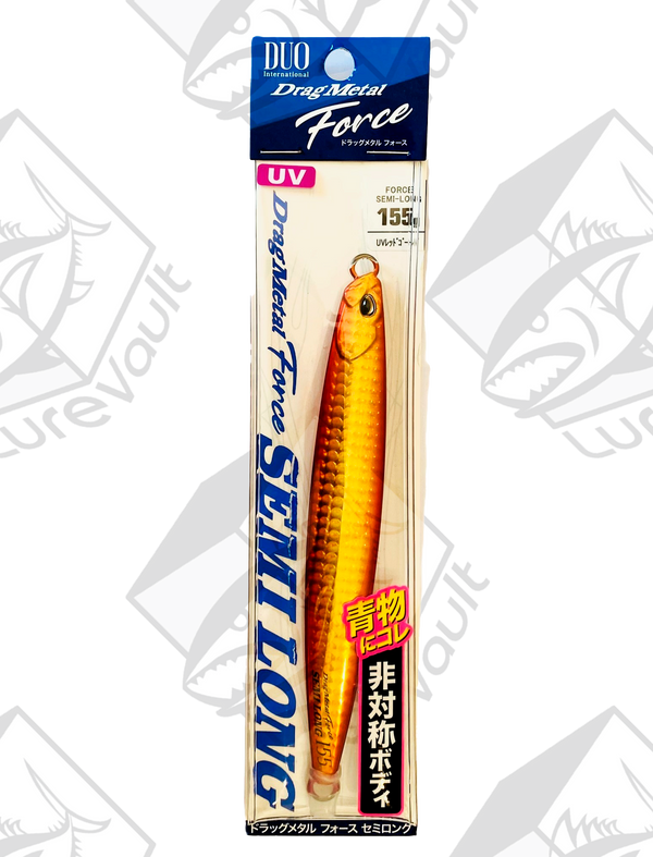 duo metal jig drag metal force semi long 155 grams uv red gold