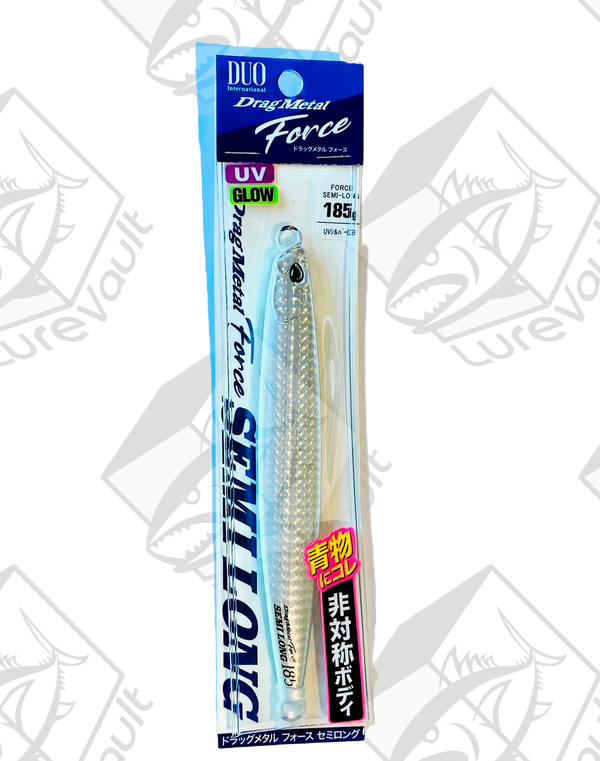 duo metal jig drag metal force semi long 185 grams uv silver gb