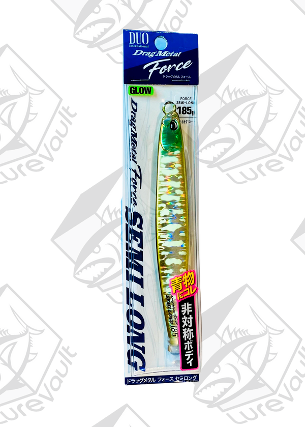 duo metal jig drag metal force semi long 185 grams squid glow