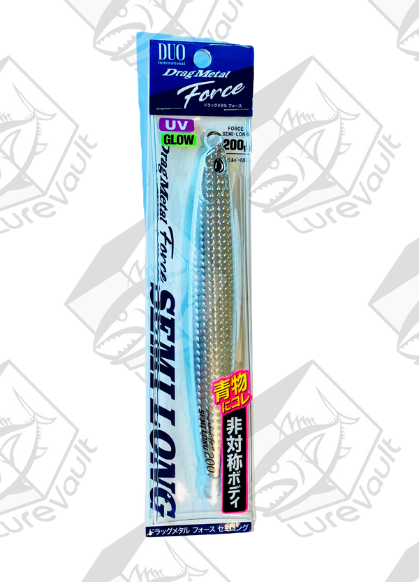 duo metal jig drag metal force semi long 200 grams gb uv silver gb