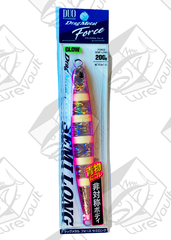 duo metal jig drag metal force semi long 200 grams gz double pink silver gz
