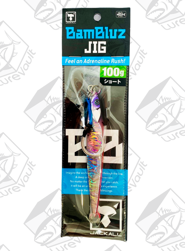 jackall metal jig bambluz short 100 grams pink back magma