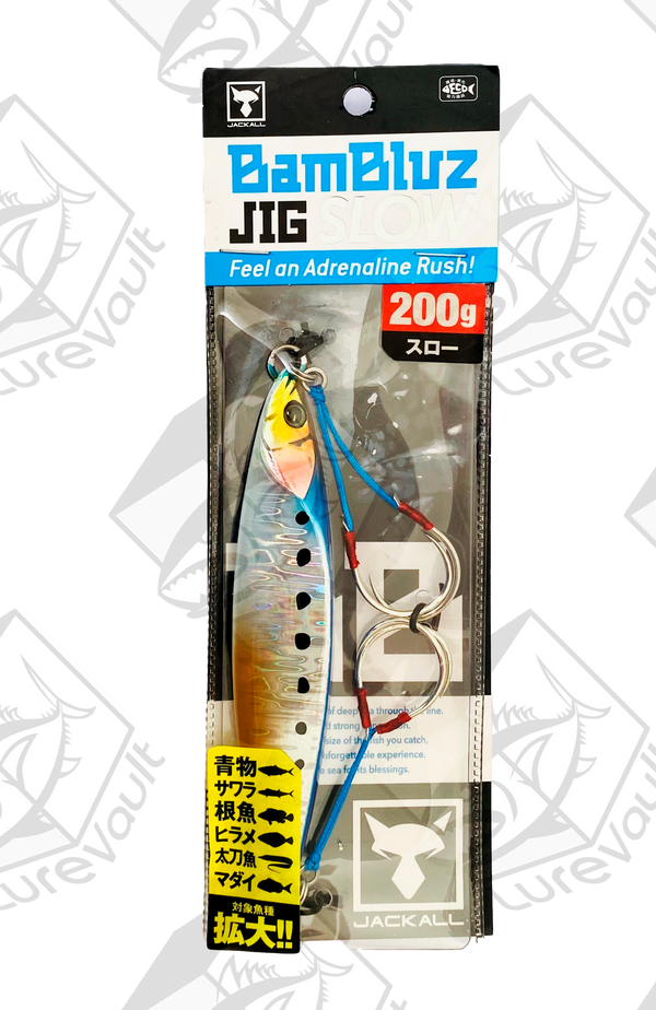 jackall metal jig bambluz slow 200 grams iwashi/ magma wave hl