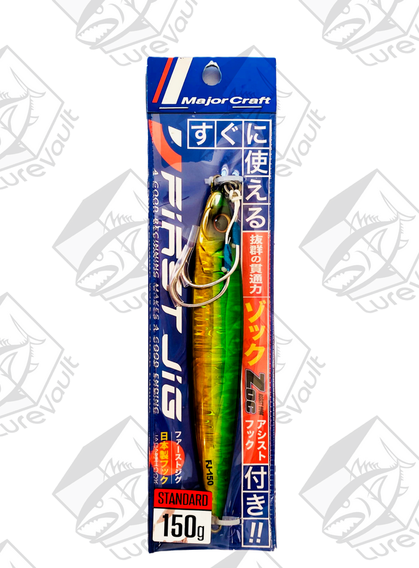 major craft metal jig jigpara first 150 grams green gold