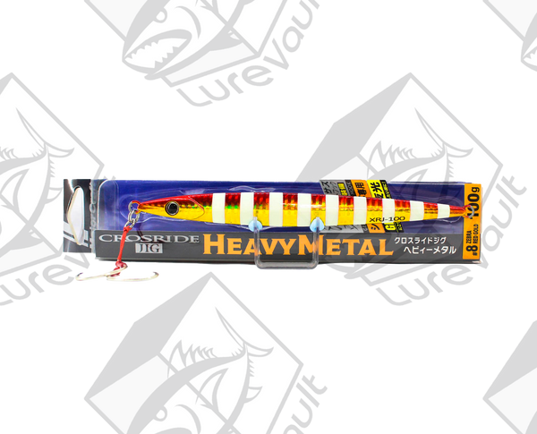 major craft crossride heavy metal jig 100 grams zebra red gold
