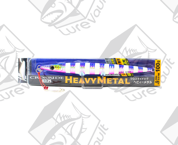 major craft crossride heavy metal jig 100 grams zebra blue pink