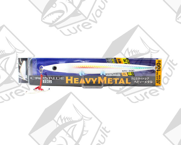 major craft crossride heavy metal jig 100 grams glow head silver