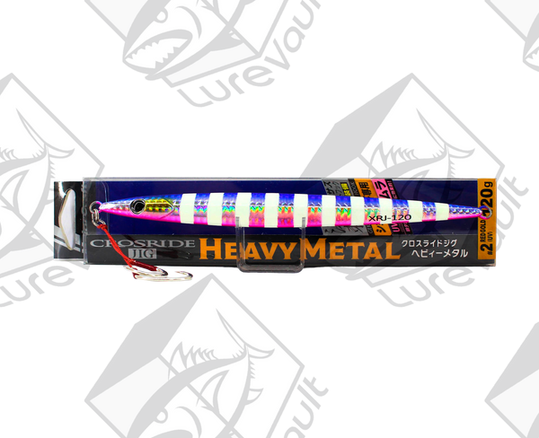 major craft crossride heavy metal jig 120 grams zebra blue pink