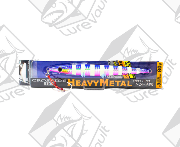 major craft crossride heavy metal jig 80 grams zebra blue pink