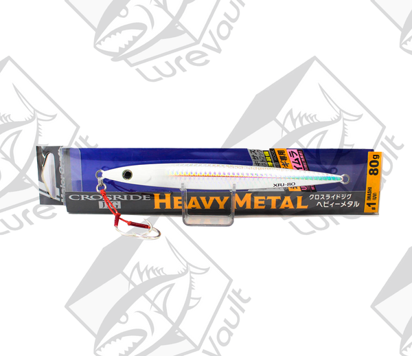 major craft crossride heavy metal jig 80 grams glow head silver