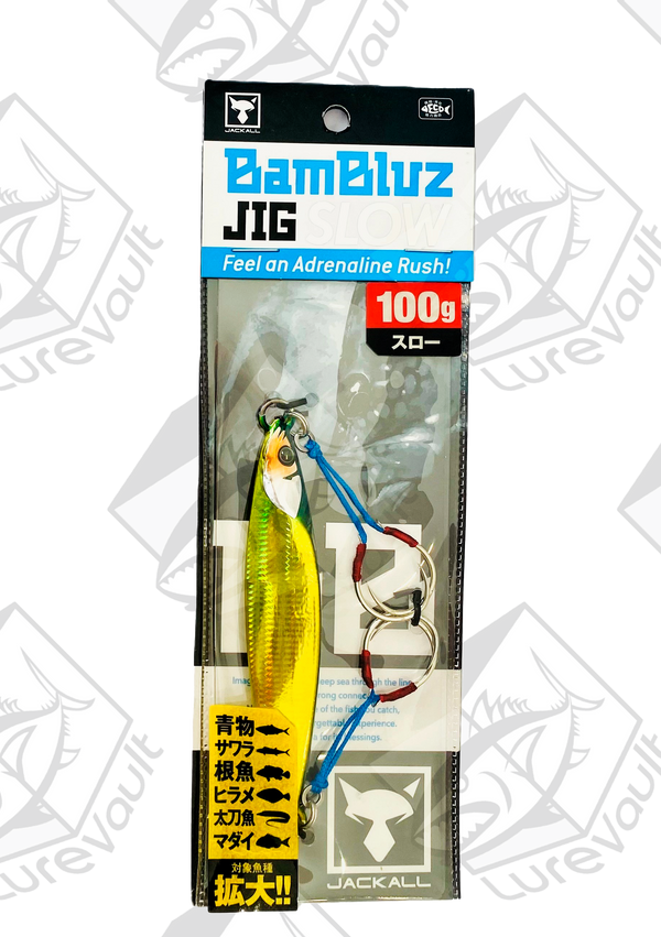 jackall metal jig bambluz slow 100 grams grikin slim border hl