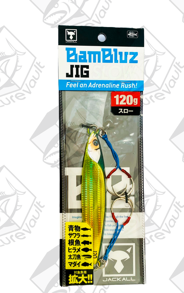 jackall metal jig bambluz slow 120 grams grikin slim border hl