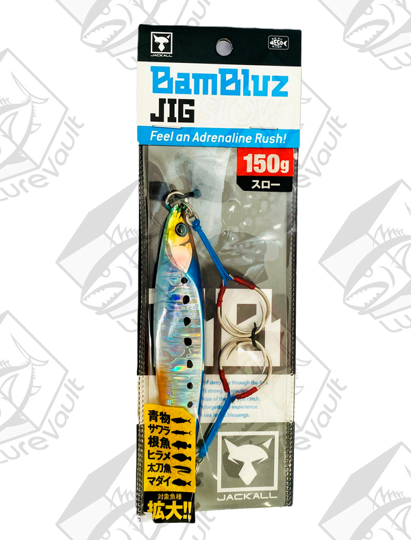 jackall metal jig bambluz slow 150 grams iwashi / magma wave hl