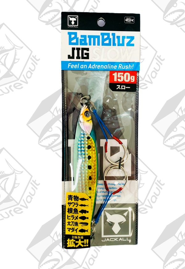 jackall metal jig bambluz slow 150 grams glow belly lens iwashi