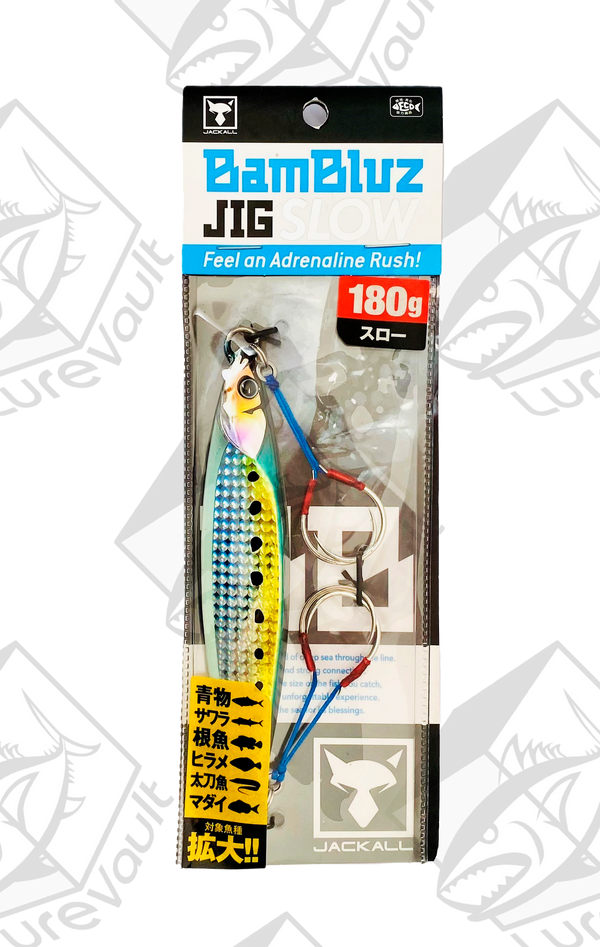 jackall metal jig bambluz slow 180 grams glow belly lens iwashi