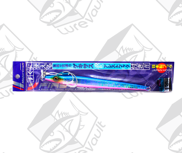 major craft vertical jig first jig long 130 grams blue pink (uv)