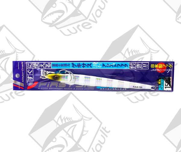 major craft vertical jig first jig long 150 grams zebra glow