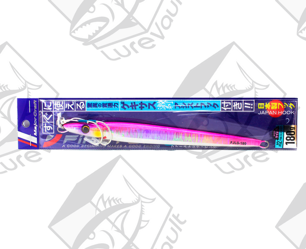 major craft vertical jig first jig long 180 grams pink silver (uv)
