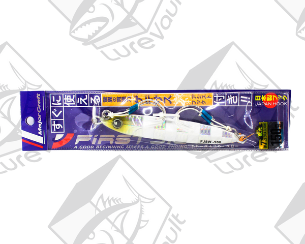 major craft first jig slow 130 grams zebra glow