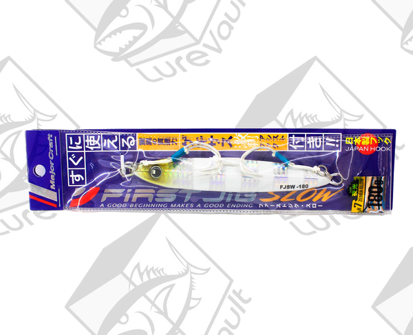 major craft first jig slow 180 grams zebra glow