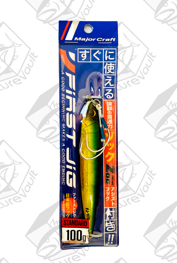 major craft metal jig jigpara first 100 grams green gold
