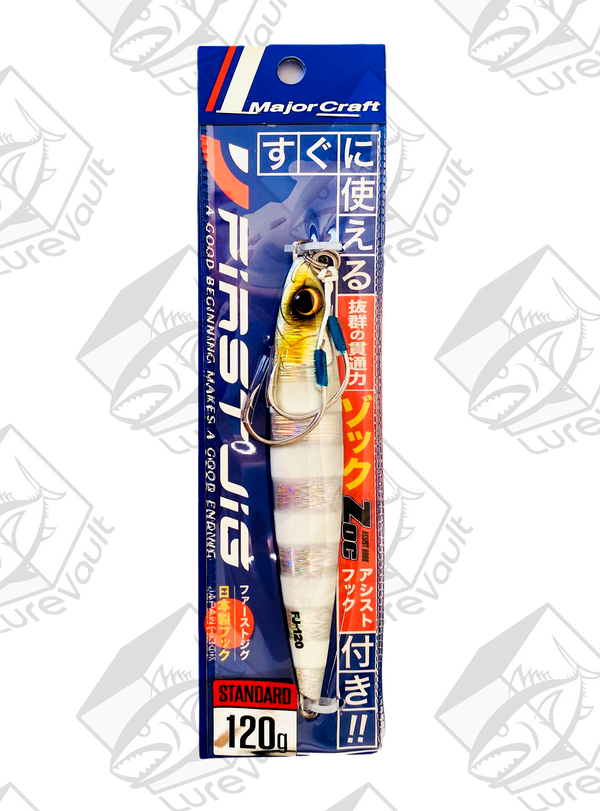 major craft metal jig jigpara first 120 grams zebra glow