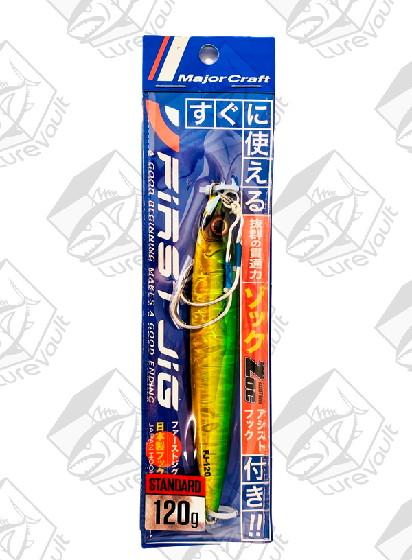 major craft metal jig jigpara first 120 grams green gold
