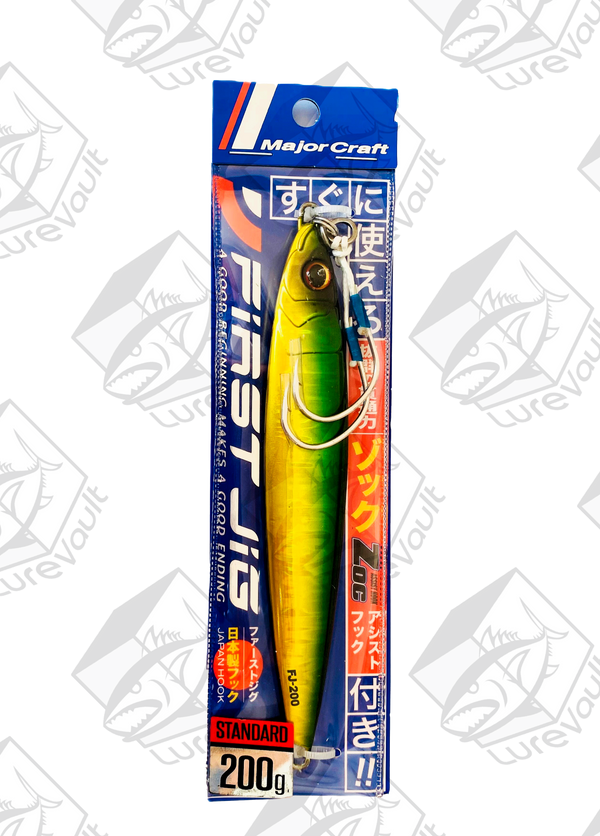 major craft metal jig jigpara first 200 grams green gold