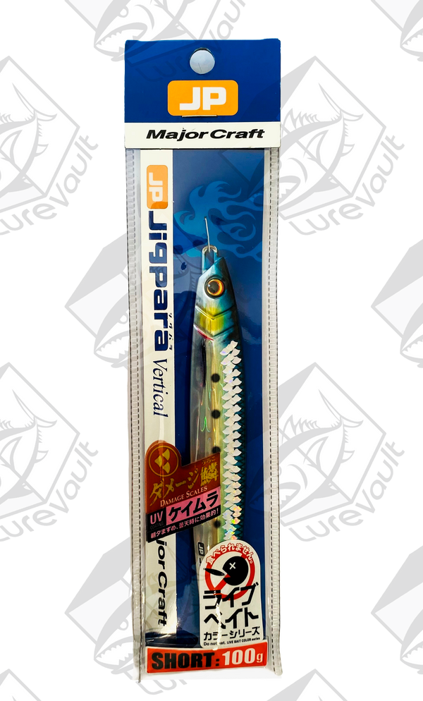 major craft metal jig jigpara vertical 100 grams dmg kin iwashi uv