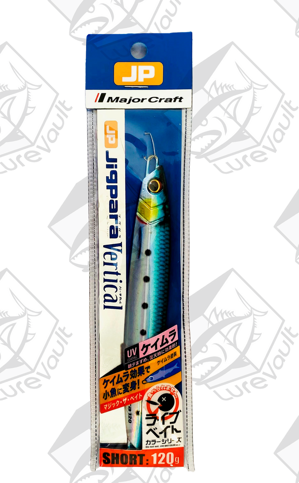 major craft metal jig jigpara vertical 120 grams live iwashi (uv)
