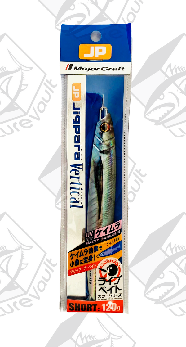 major craft metal jig jigpara vertical 120 grams live aji (uv)