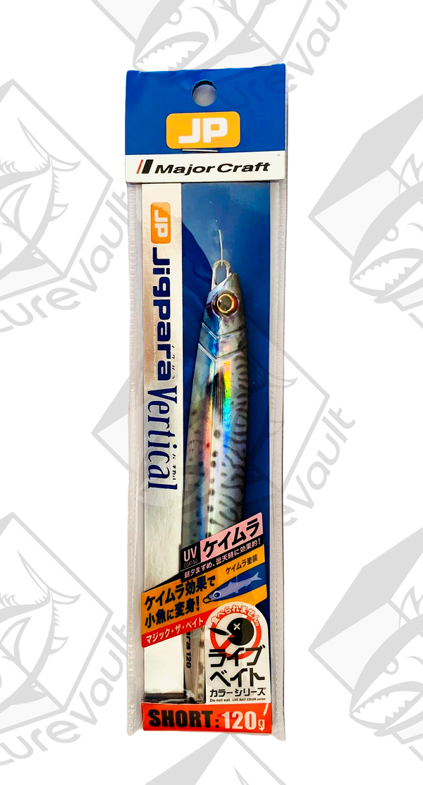 major craft metal jig jigpara vertical 120 grams live saba (uv)