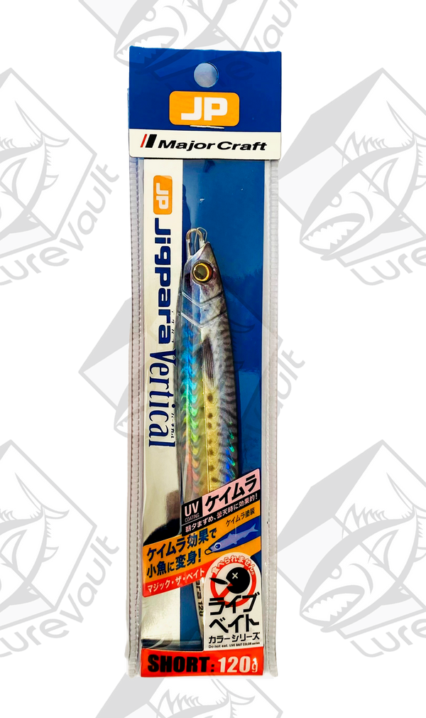major craft metal jig jigpara vertical 120 grams live kin saba (uv)