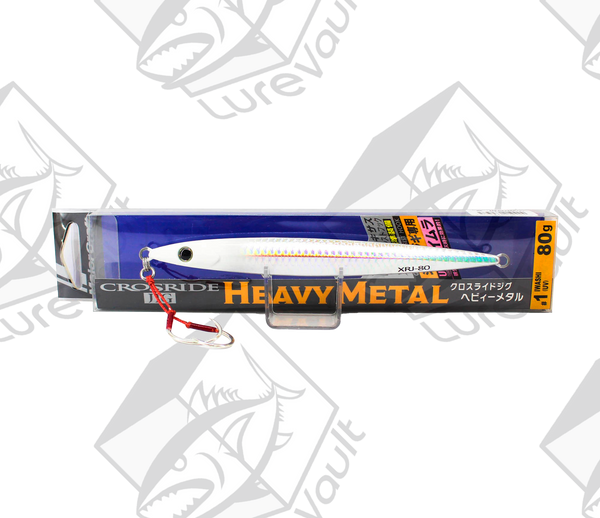 major craft crossride heavy metal jig 120 grams glow head silver